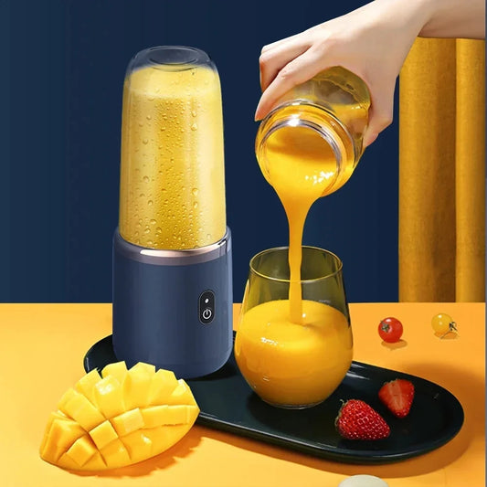 Portable Blender for Shakes and Smoothies, 6 Blades Juicer Cup for USB Rechargeable, Personal Blender with One Touch Operation